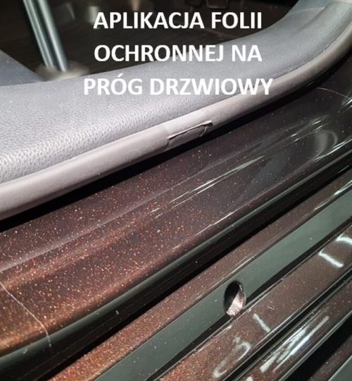 Folia ochronna PPF progi drzwi w Auto Detailing BIG TOY STUDIO Kraków