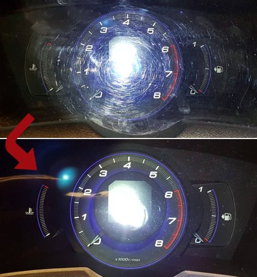 Kosmetyka wnętrza Polerowanie osłony zegarów w Auto Detailing BIG TOY STUDIO Kraków