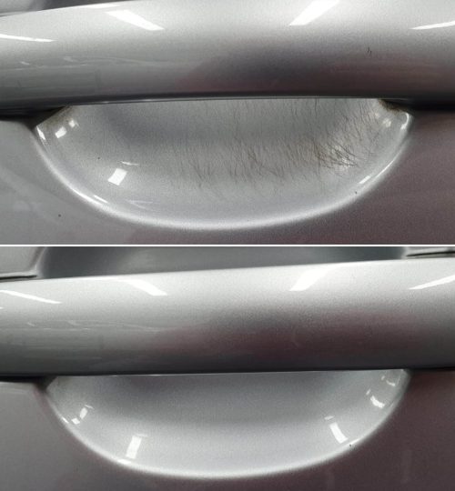 Likwidacja miejscowych rys klamki w Auto Detailing BIG TOY STUDIO Kraków