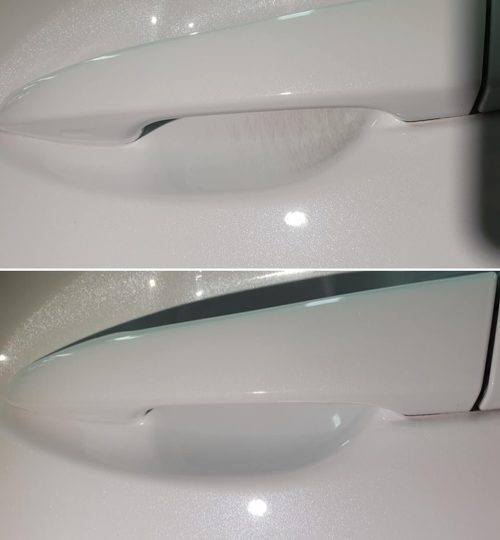 Likwidacja rysy pod klamkami w Auto Detailing BIG TOY STUDIO Kraków