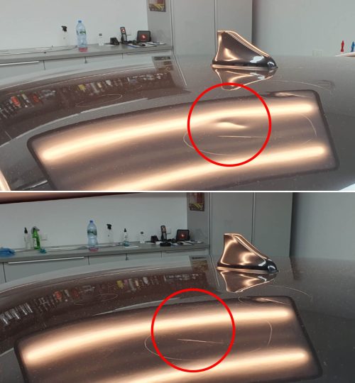 Likwidacja wgnieceń na dachu pojazdu w Auto Detailing BIG TOY STUDIO Kraków