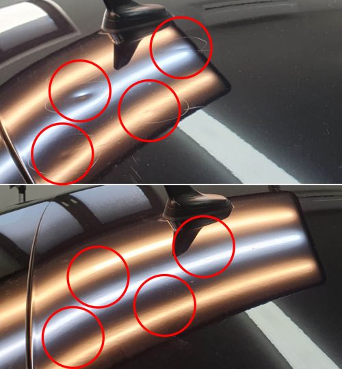 Naprawa wgnieceń po gradobiciu na dachu w Auto Detailing BIG TOY STUDIO Kraków