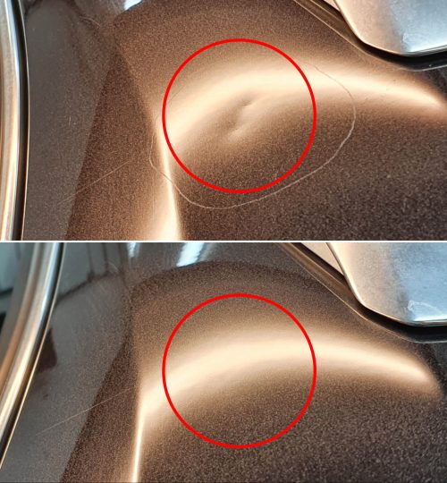 Naprawa wgnieceń po gradobiciu w Auto Detailing BIG TOY STUDIO Kraków