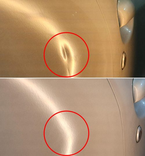 Naprawa wgnieceń technika PDR Auto Detailing BIG TOY STUDIO Kraków