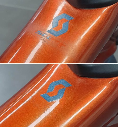 Renowacja lakieru ramy roweru w Auto Detailing BIG TOY STUDIO Kraków Bike 02