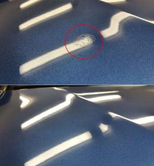 Usuwanie przebarwień na masce w Auto Detailing BIG TOY STUDIO Kraków