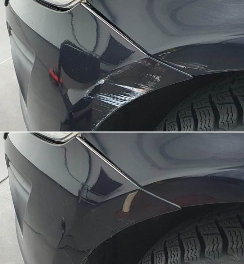Usuwanie rys z lakieru na błotniku w Auto Detailing BIG TOY STUDIO Kraków