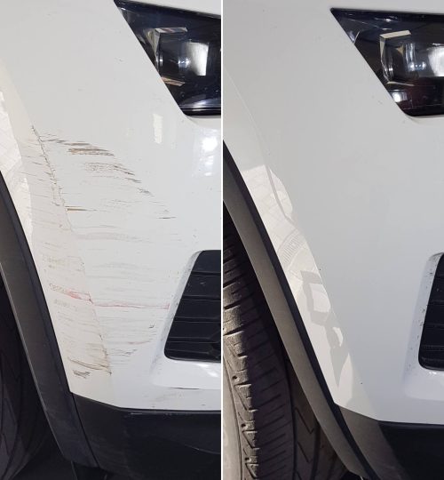 Usuwanie rys lakier na zderzaku w Auto Detailing BIG TOY STUDIO Kraków