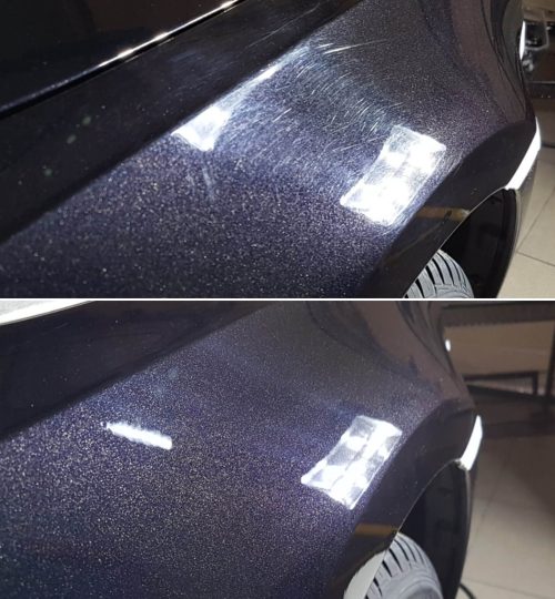 Usuwanie zarysowań na błotniku w Auto Detailing BIG TOY STUDIO Kraków